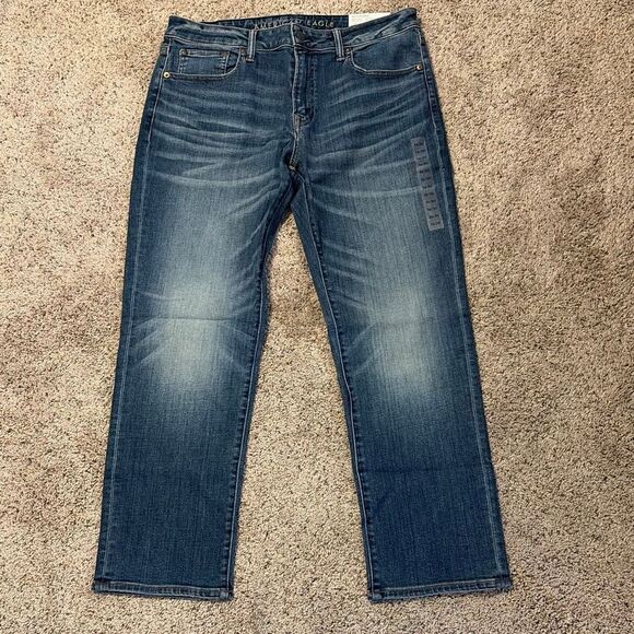 American Eagle AirFlex Original Straight Leg Jeans 36x30 - Picture 2 of 7